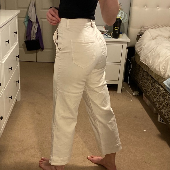 Dynamite white cropped wide leg pants - Picture 2 of 5